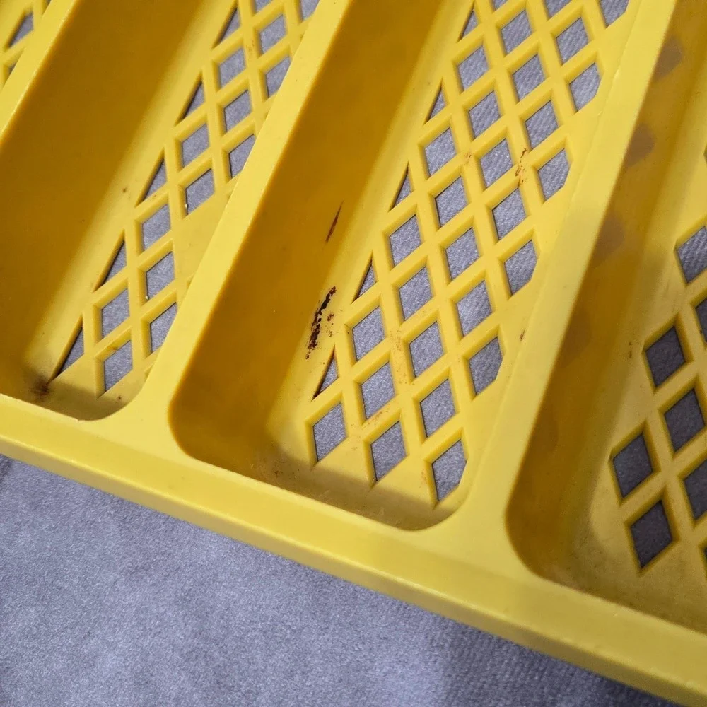 Vintage‎ Yellow Plastic 5 Section Divided Silverware Drawer Tray Retro Kitchen